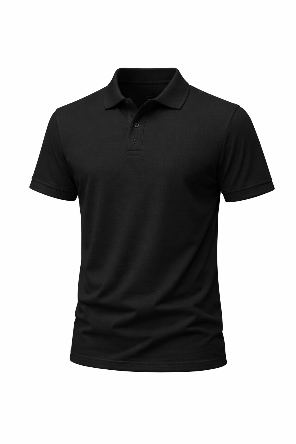 Plane Black Polo Matty 100% Cotton T-Shirt