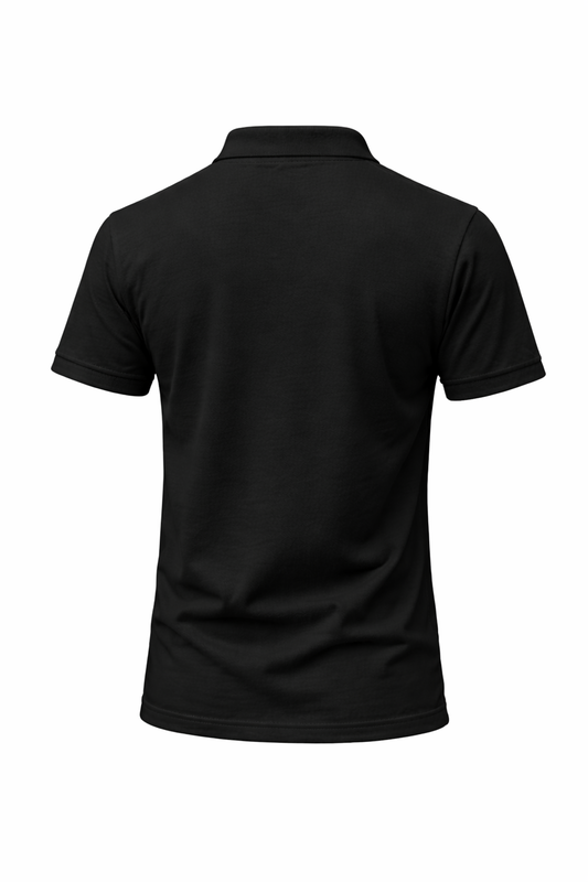Plane Black Polo Matty 100% Cotton T-Shirt