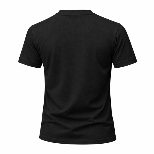 Lion Eyes Printed Black Regular Fit 100% Cotton T-Shirt