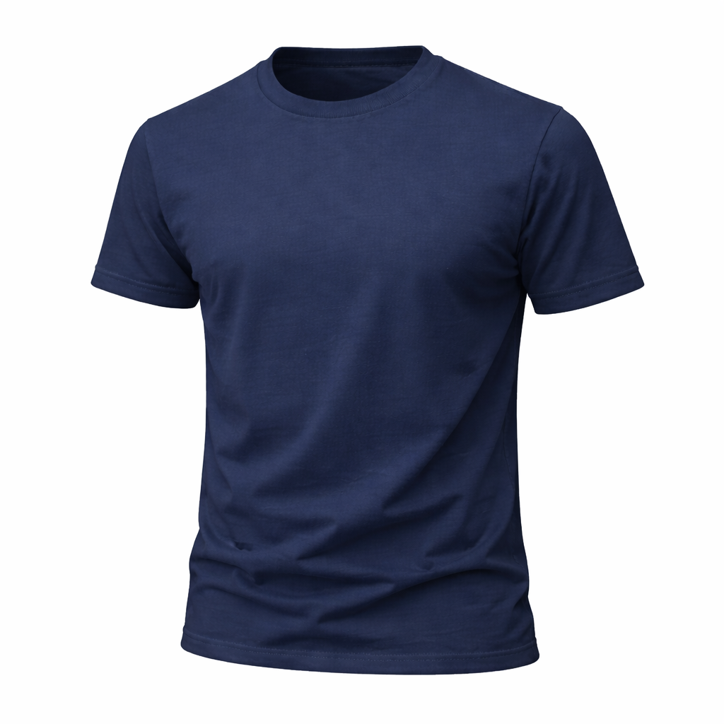 Navy Regular Fit 100% Cotton T-Shirt